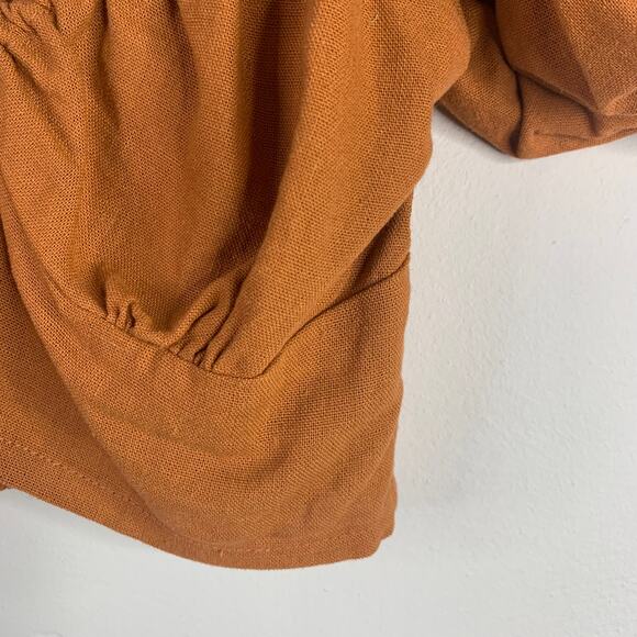 Jen's Pirate Booty Reality Bites Crop Top Sunburn Linen - Picture 5 of 9